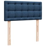 vidaXL Sommier à lattes de lit avec matelas Bleu 100x200 cm Tissu