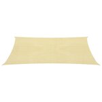 vidaXL Voile d'ombrage 160 g/m² Beige 2x3 m PEHD