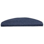 vidaXL Tapis d'escalier autocollants 15 Pièces 65x22 5x3 5 cm Bleu