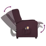 vidaXL Fauteuil électrique de massage Violet Tissu