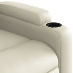 vidaXL Fauteuil inclinable électrique crème similicuir