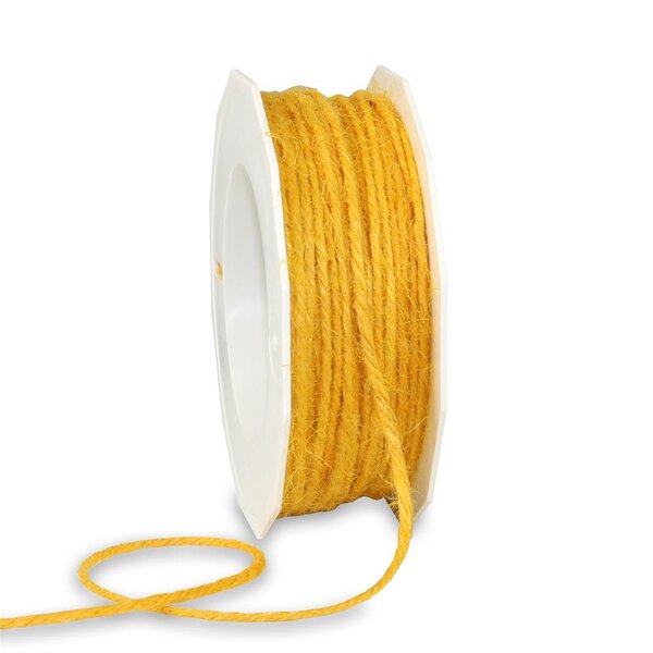 Cordelette jute 25-m-rouleau 2 mm jaune