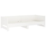 vidaXL Lit coulissant Blanc Bois de pin solide 2x(80x200) cm