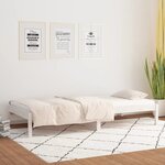 vidaXL Lit de jour sans matelas blanc 90x200 cm bois de pin massif