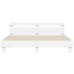 vidaXL Cadre de lit avec tête de lit blanc 200x200cm bois d'ingénierie