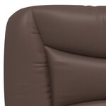 vidaXL Lit avec matelas marron 90x200 cm similicuir