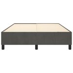 vidaXL Cadre de lit Gris foncé 140x190 cm Velours