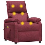 vidaXL Fauteuil de massage Rouge bordeaux Tissu