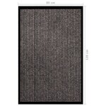 vidaXL Paillasson rayé Beige 80x120 cm