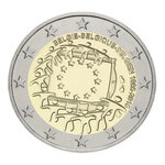 2 euros commémorative Belgique 2015 - Drapeau Européen.
