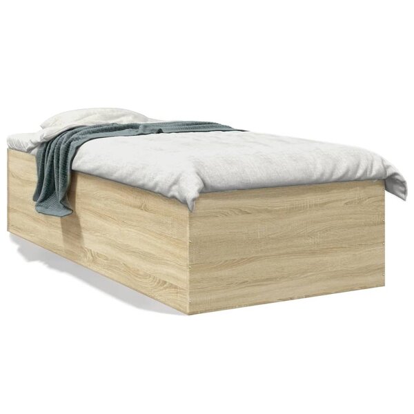 vidaXL Cadre de lit sans matelas chêne sonoma 100x200 cm