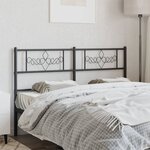 vidaXL Tête de lit métal noir 120 cm