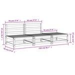 vidaXL Canapé jardin sans accoudoirs repose-pieds bois massif douglas