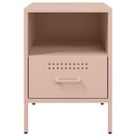 vidaXL Tables de chevet 2 Pièces rose 36x39x50 5 cm acier laminé à froid