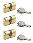 THIRARD - Lot de 3 cylindres STD  30X30mm  s'entrouvrant  9 clés