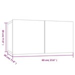 vidaXL Meubles TV suspendus Sonoma gris 3 Pièces Bois d'ingénierie
