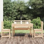 vidaXL Ensemble à manger de jardin 4 Pièces bois massif de pin