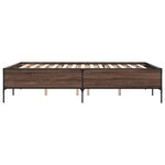 vidaXL Cadre de lit chêne marron 160x200 cm bois d'ingénierie et métal