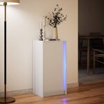 vidaXL Buffet avec LED blanc 42 5x34x85 cm bois d'ingénierie