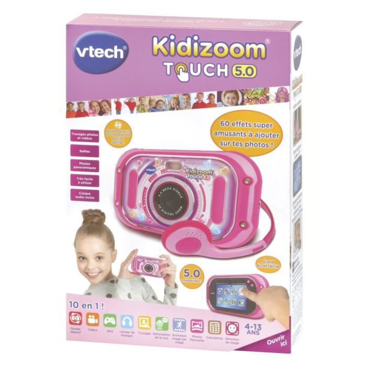 Test Vtech Kidizoom Touch 5.0 : un appareil photo pour enfant ludique et  bien pensé - Les Numériques
