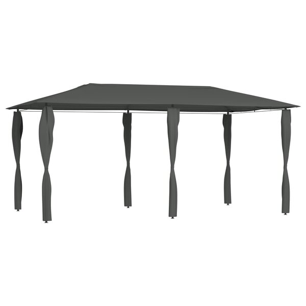 vidaXL Belvédère avec revêtement de poteaux 2 98x5 3x2 59 m 160 g/m²