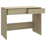vidaXL Bureau Chêne sonoma 101x50x76 5 cm Bois d'ingénierie