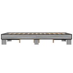 vidaXL Cadre de lit sonoma gris 120x190 cm bois d'ingénierie et métal