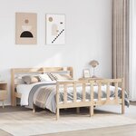vidaXL Cadre de lit sans matelas 150x200 cm bois de pin massif