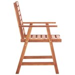 vidaXL Chaises à manger d'extérieur lot de 2 et coussins Acacia massif