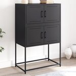 vidaXL Buffet noir 68 5x38 5x107 cm acier