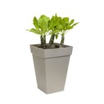 Loft Urban Bac à fleurs Carré Haut 30 - Noir Ø 29 x 41 cm
