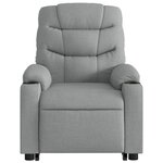 vidaXL Fauteuil inclinable Gris clair Tissu