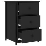 vidaXL Tables de chevet 2 Pièces noir 40x36x60 cm bois d’ingénierie