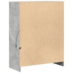 vidaXL Buffet avec LED gris béton 77x34x100 cm bois d'ingénierie