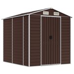 vidaXL Abri de jardin marron 191x215x198 cm acier galvanisé