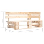 vidaXL Canapé d'angle palette de jardin bois de pin imprégné