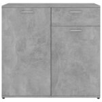 vidaXL Buffet Gris béton 80x36x75 cm Aggloméré