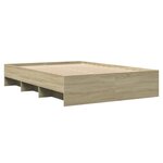 vidaXL Cadre de lit sans matelas chêne sonoma 120x190 cm