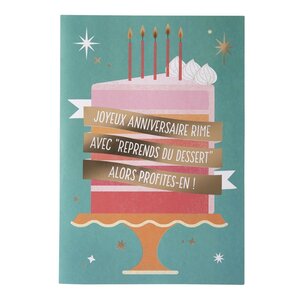 Grande carte anniversaire joyeux anniversaire - fleurs - draeger paris - La  Poste