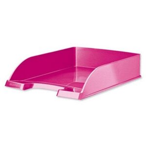 Corbeille à courrier Plus WOW A4 polystyrène rose LEITZ