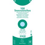 Paquet 100 Fiches Intercalaires Horizontales Unies Perforées - 105x240mm - Bleu Clair - X 12 - Exacompta
