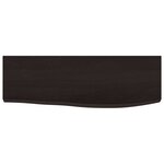 vidaXL Étagère murale marron foncé 60x20x4 cm bois chêne massif traité