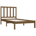 vidaXL Cadre de lit Marron miel Bois de pin massif 100x200 cm