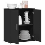 vidaXL Buffet noir 60x31x70 cm bois d'ingénierie