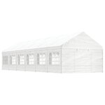 vidaXL Belvédère avec toit blanc 13 38x4 08x3 22 m polyéthylène