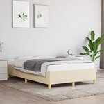 vidaXL Cadre de lit sans matelas crème 120x200 cm tissu
