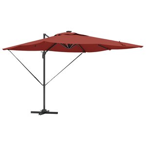 vidaXL Parasol Terre cuite 286 x 284 x 270 cm Aluminium et polyester