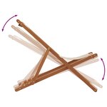 vidaXL Chaises de plage pliantes lot de 2 beige tissu et bois massif