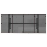 vidaXL Table de jardin dessus en verre marron 190x80x74 cm