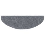 vidaXL Tapis d'escalier auto-adhésif 15 Pièces 65 x 21 x 4 cm Gris clair